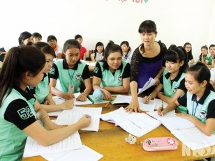 Giờ học của sinh viên Cao đẳng sư phạm Ninh Thuận
