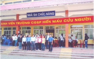 Cao đẳng Sư phạm Nam Định tham gia hoạt động hiến máu