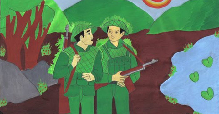 Đóng vai người lính kể lại bài thơ Đồng chí- CungHocVui