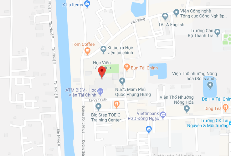 Bản đồ Học viện Tài chính