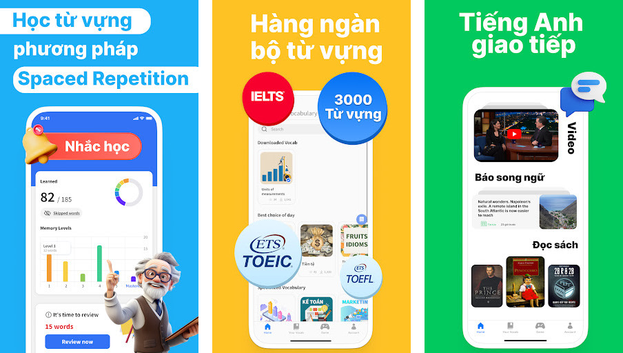 4English - Learn English Daily - Video bài học, Trò chơi học tập, Theo dõi tiến độ