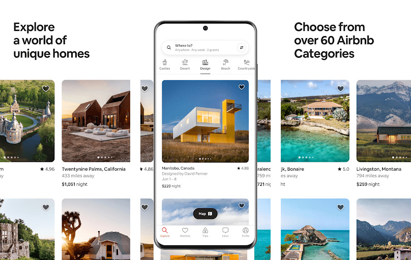 Airbnb - Đặt phòng nhà nghỉ, Tìm kiếm trải nghiệm, Trò chuyện với chủ nhà