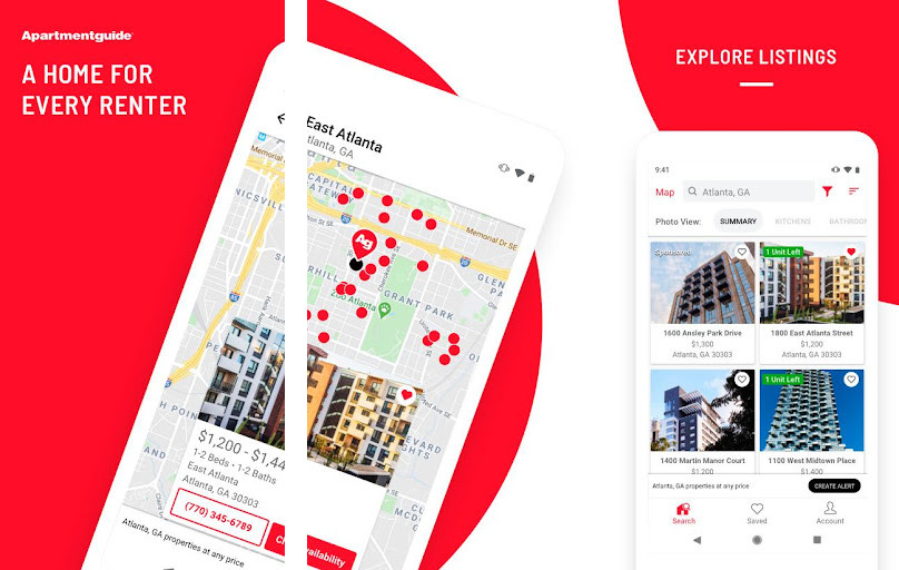 Apartment Guide - Xem ảnh căn hộ 3D, Lọc tìm kiếm theo tiện nghi, Lưu các căn hộ yêu thích
