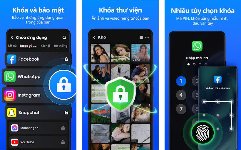 App Lock - Applock Fingerprint - Khóa ứng dụng, Khóa vân tay, Bảo vệ quyền riêng tư
