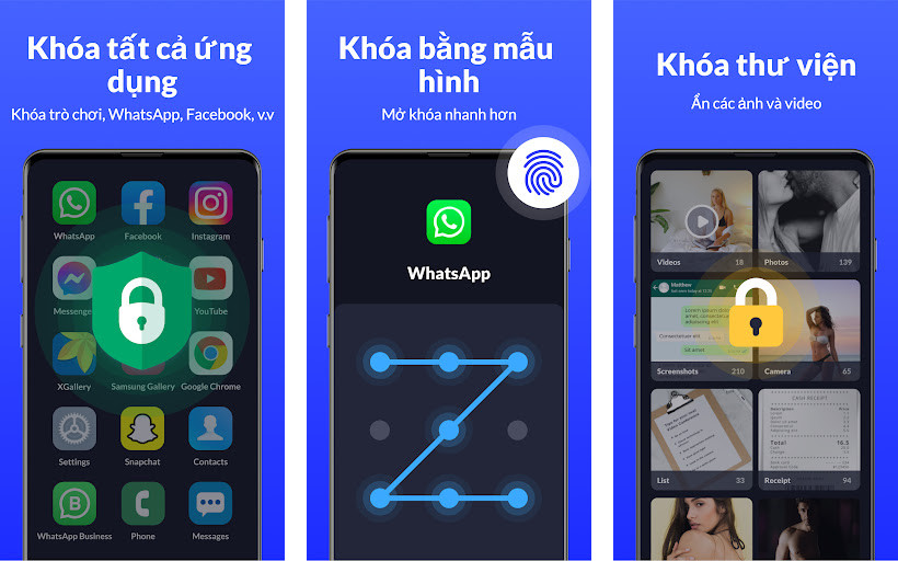App Lock - Lock Apps, Password - Khóa ứng dụng, Mật khẩu bảo vệ, Giao diện thân thiện