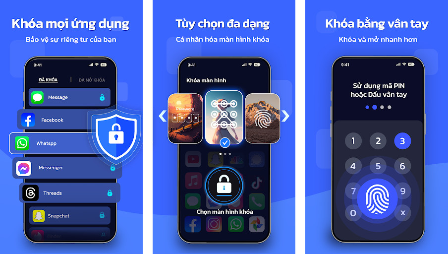 AppLock - Fingerprint Lock - Khóa ứng dụng, Mở khóa vân tay, Bảo vệ an toàn