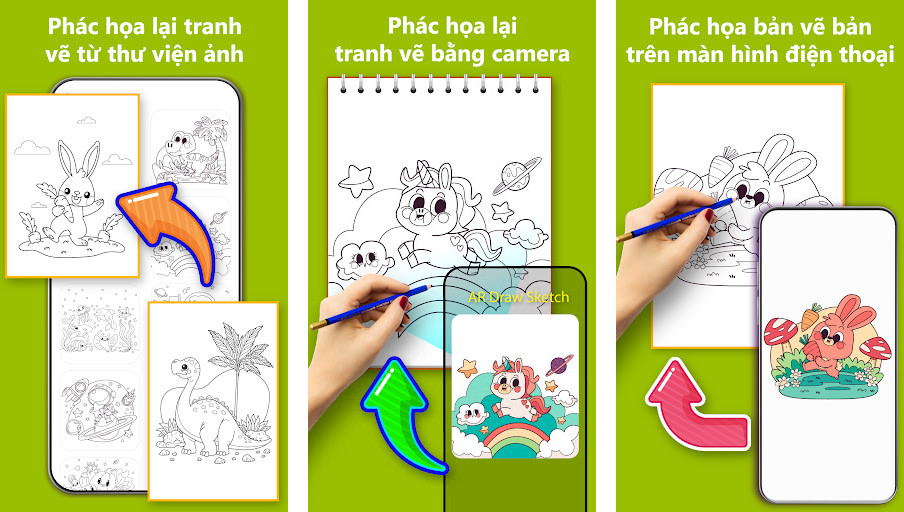 AR Draw Sketch - Sketch & Draw - Vẽ phác thảo trong thực tế ảo, Hướng dẫn từng bước