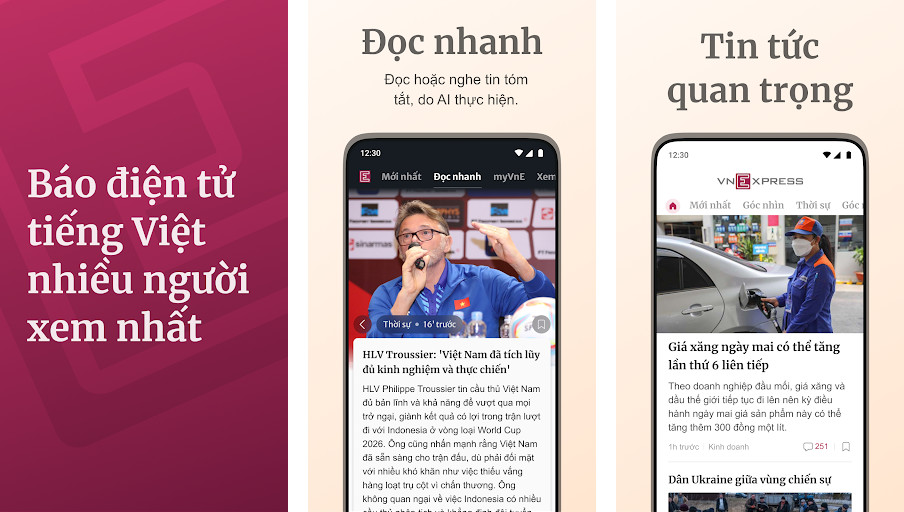 Báo điện tử VnExpress - Tin tức phong phú, Giao diện hiện đại, Tùy chỉnh nội dung