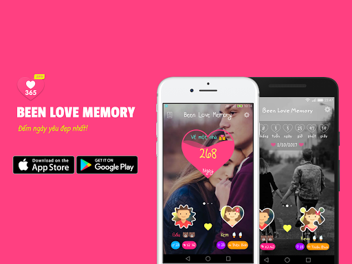 Been Love Memory -Love Counter - Đếm ngày yêu nhau, Lưu trữ kỷ niệm, Giao diện lãng mạn