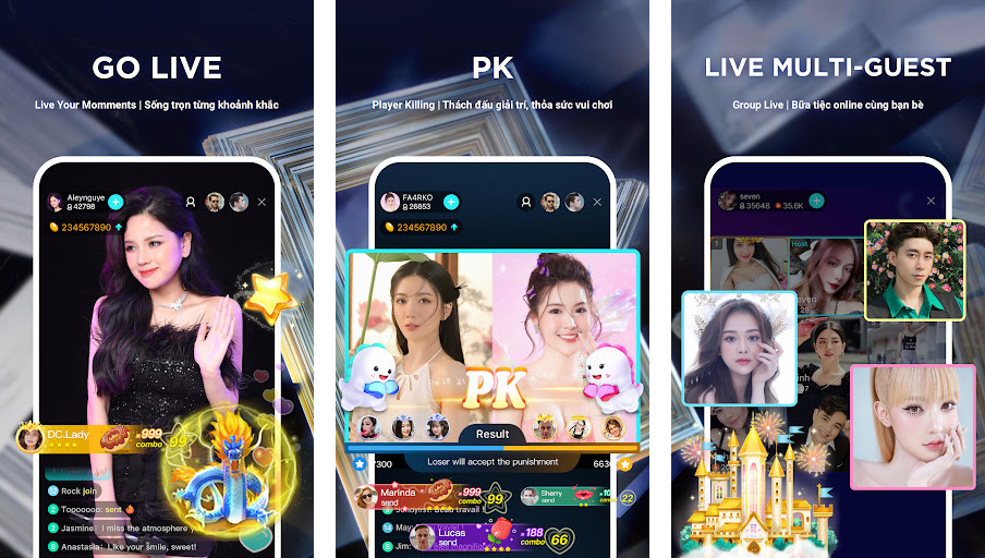 BIGO LIVE - Phát trực tiếp và kiếm tiền, Xem video trực tiếp và tặng quà cho người phát trực tiếp