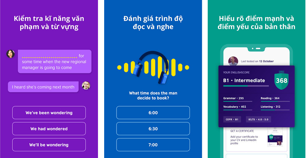 British Council EnglishScore - Bài kiểm tra trình độ tiếng Anh, Tự ôn luyện IELTS