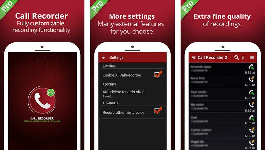 Call Recorder - No Ads - Ghi âm cuộc gọi không giới hạn và không quảng cáo, Lưu trữ ghi âm trên thẻ nhớ hoặc đám mây