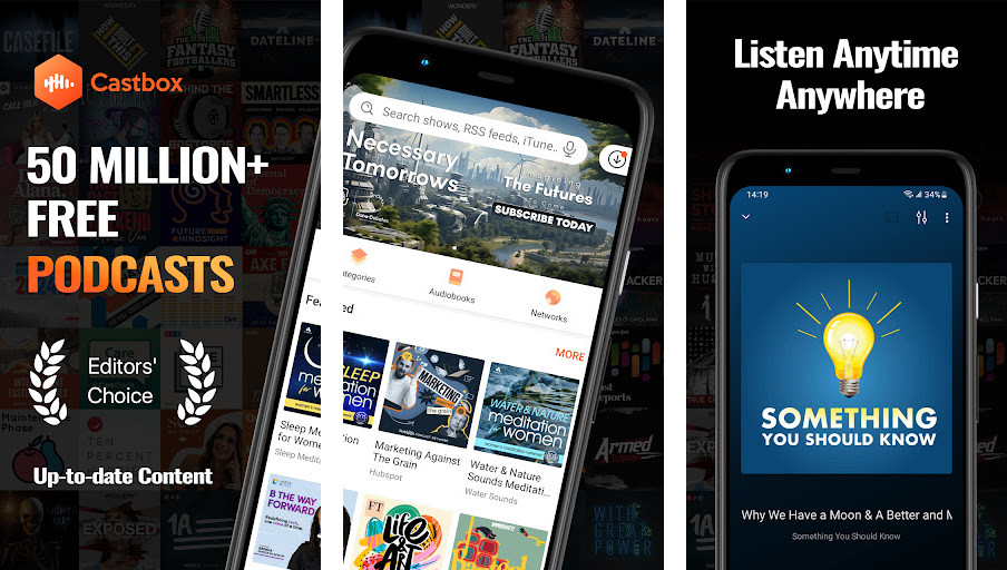 Castbox - Nghe podcast miễn phí, Tạo danh sách phát podcast, Cắt phần im lặng