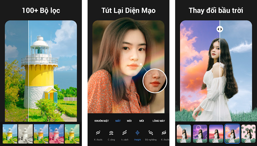 Chỉnh Sửa Ảnh - Bộ lọc và hiệu ứng nghệ thuật, Công cụ chỉnh sửa chuyên nghiệp