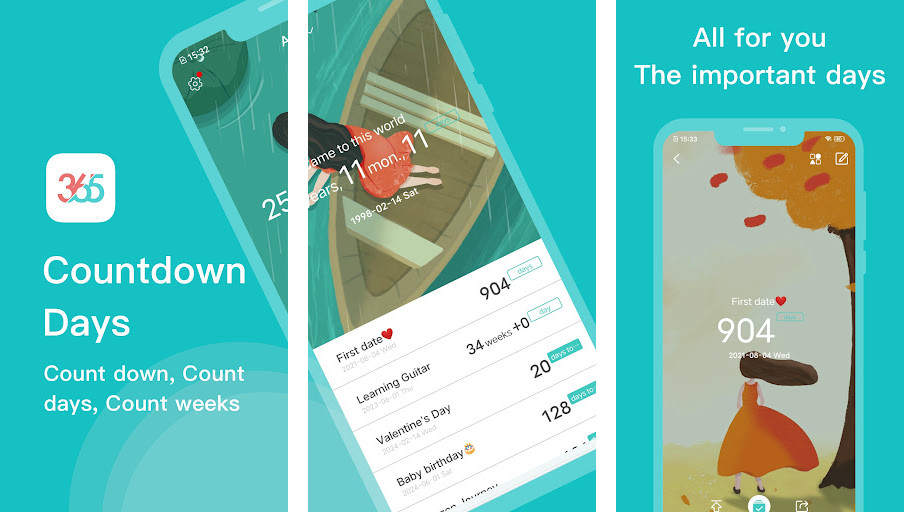 Countdown Days - Đếm ngược sự kiện, Giao diện đơn giản, Nhắc nhở trước sự kiện