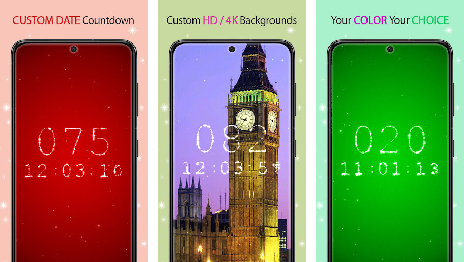 Countdown Live Wallpaper - Hình nền động, Đếm ngược trực quan, Tùy chỉnh cao