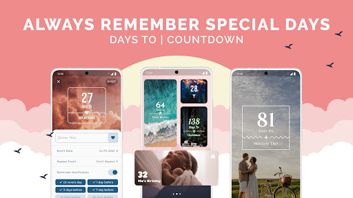 Days To | Countdown - Đếm ngược tùy chỉnh, Giao diện trực quan, Đồng bộ nhiều thiết bị