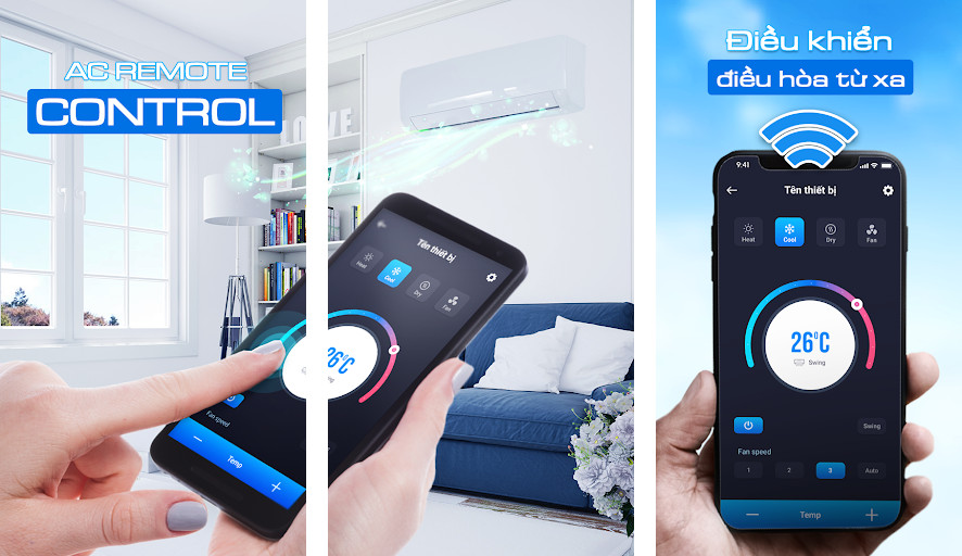 Điều khiển Điều hoà - Máy lạnh - Điều khiển từ xa mọi lúc mọi nơi, Chế độ hẹn giờ linh hoạt