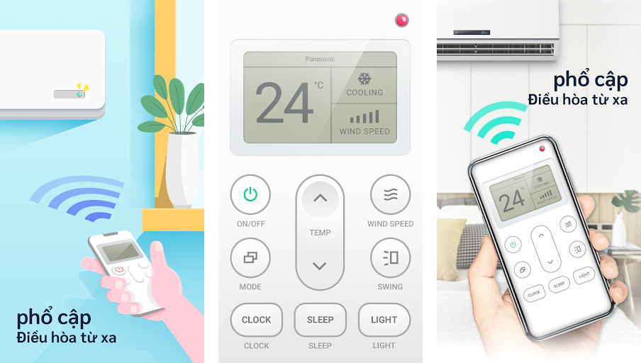 điều khiển điều hòa thông minh - Kiểm soát từ xa, Hẹn giờ thông minh, Tiết kiệm năng lượng