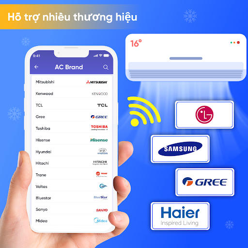 Điều khiển từ xa AC đa năng - Điều khiển nhiều máy lạnh cùng lúc, Hẹn giờ bật/tắt linh hoạt