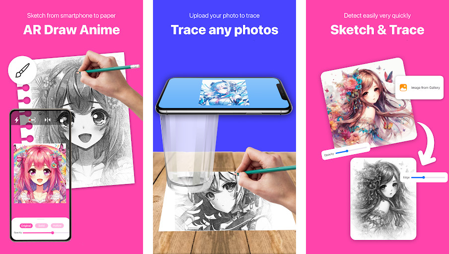 Draw Anime Sketch: AR Draw - Vẽ anime trong thực tế ảo, Hướng dẫn từng bước, Tương thích với Apple Pencil