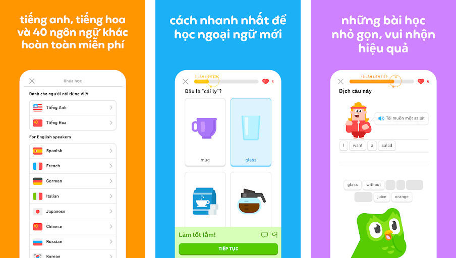 Duolingo: Học ngoại ngữ - Miễn phí, Bài học ngắn, Cộng đồng người học