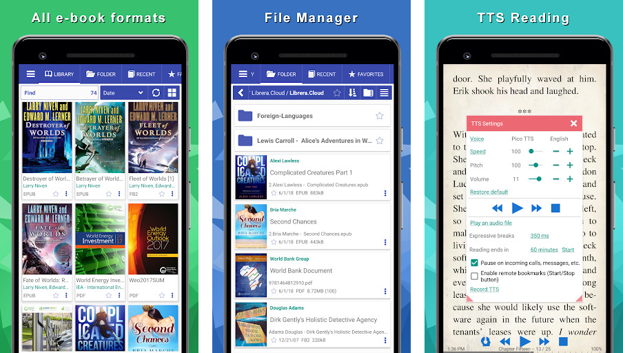 eBook Reader: PDF, EPUB, HTML - Đọc ngoại tuyến, Chế độ đọc ban đêm, Hỗ trợ nhiều định dạng