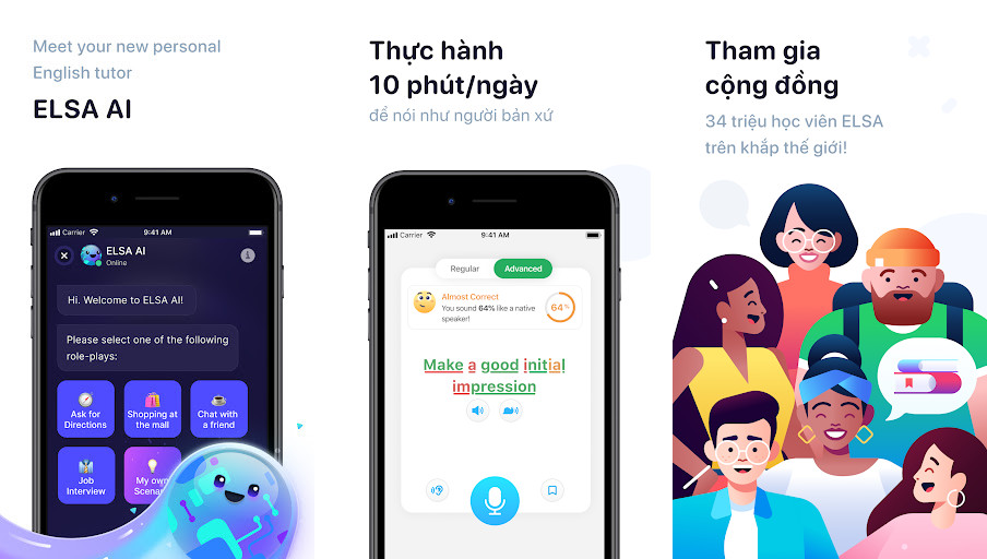 ELSA Speak: English Learning - Công nghệ nhận diện giọng nói, Bài học cá nhân hóa