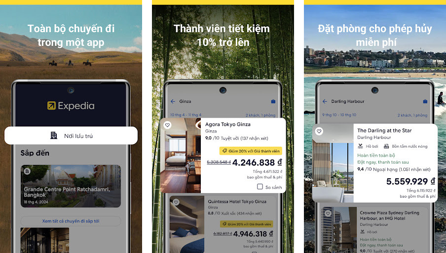Expedia - Đặt phòng khách sạn, Đặt vé máy bay, Thuê xe du lịch