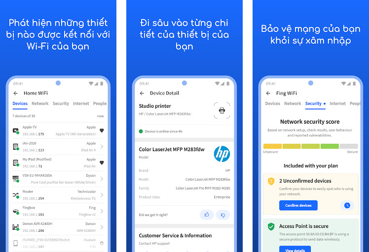 Fing - Network Tools - Quét thiết bị mạng, Phân tích WiFi, Kiểm tra tốc độ mạng