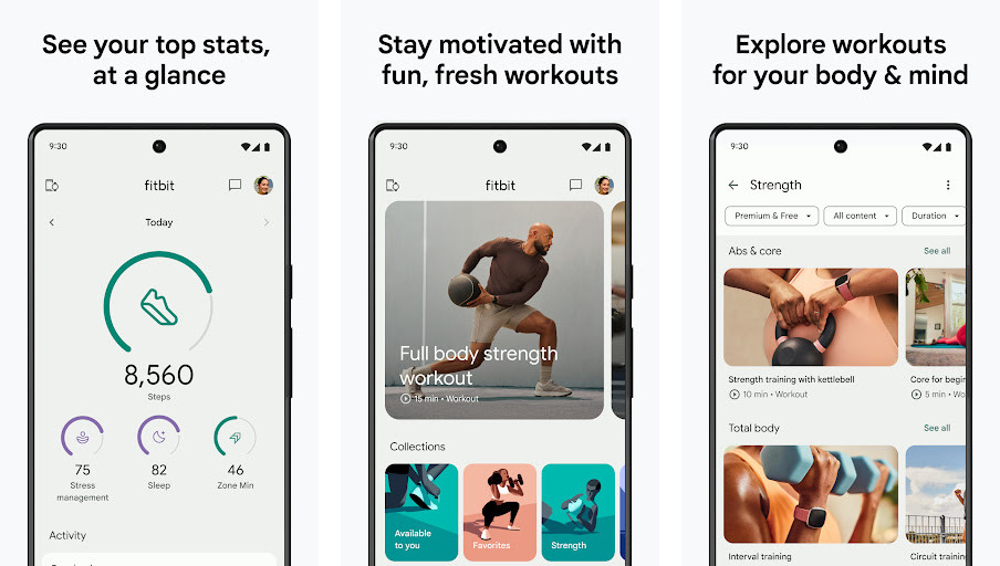 Fitbit - Theo dõi hoạt động, Theo dõi giấc ngủ, Nhận diện tự động