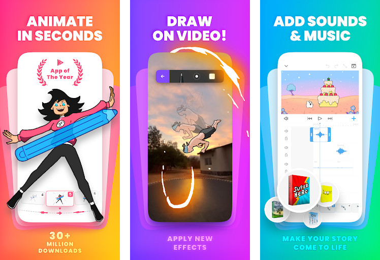 FlipaClip: Create 2D Animation - Tạo hoạt hình 2D, Nhiều công cụ vẽ, Chia sẻ dễ dàng