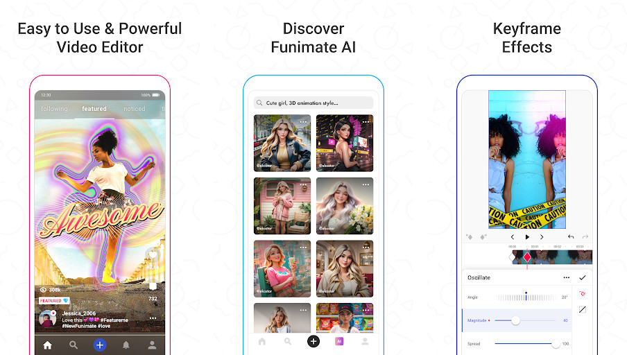 Funimate - Tạo video âm nhạc sáng tạo, Thư viện hiệu ứng khổng lồ