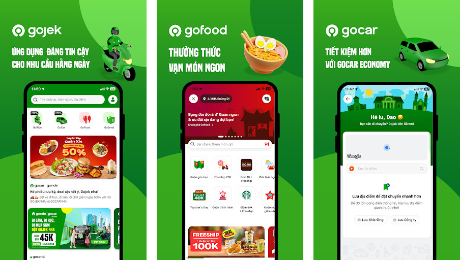 Gojek - Transport & Food - Di chuyển tiện lợi, Đặt đồ ăn dễ dàng, Thanh toán bảo mật