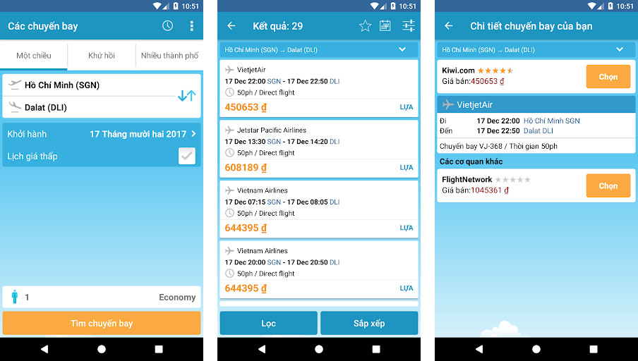 Google Flights - Tìm kiếm và so sánh các chuyến bay từ nhiều hãng hàng không