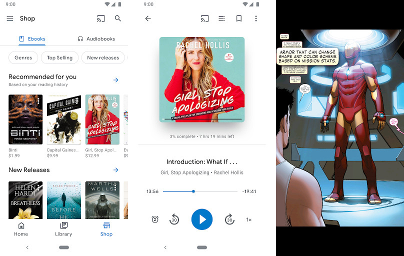 Google Play Books & Audiobooks - Nghe sách nói, Đọc ngoại tuyến, Bản dịch tức thì