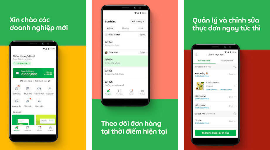 GrabMerchant - Quản lý đơn hàng dễ dàng, Theo dõi doanh thu hiệu quả