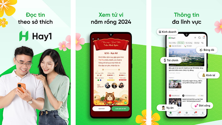 Hay1: Đọc & chia sẻ tin hay - Đọc tin tức hay, Chia sẻ tin dễ dàng, Giao diện trực quan