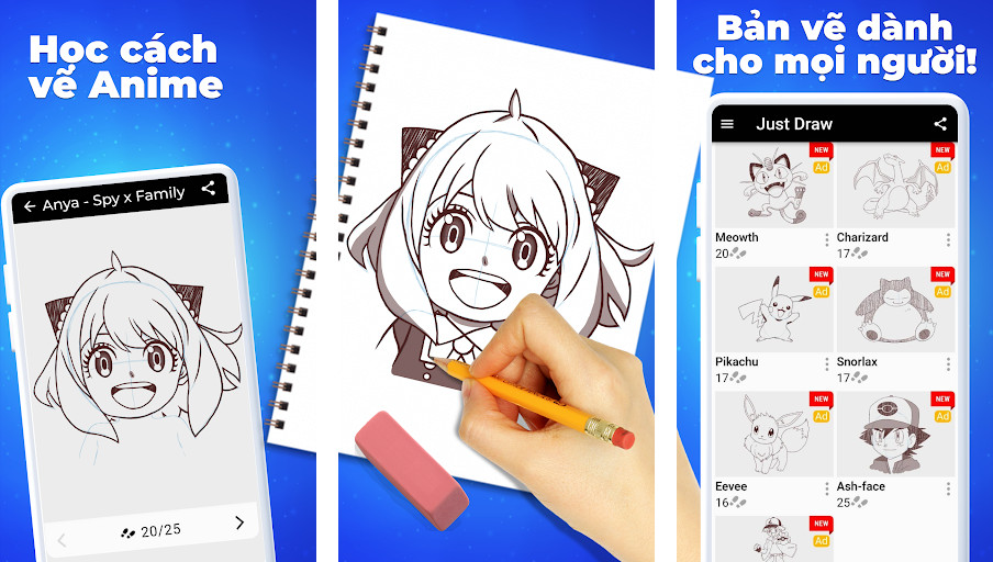 How to Draw Anime - Hướng dẫn chi tiết, Nhiều bài học vẽ, Giao diện đơn giản