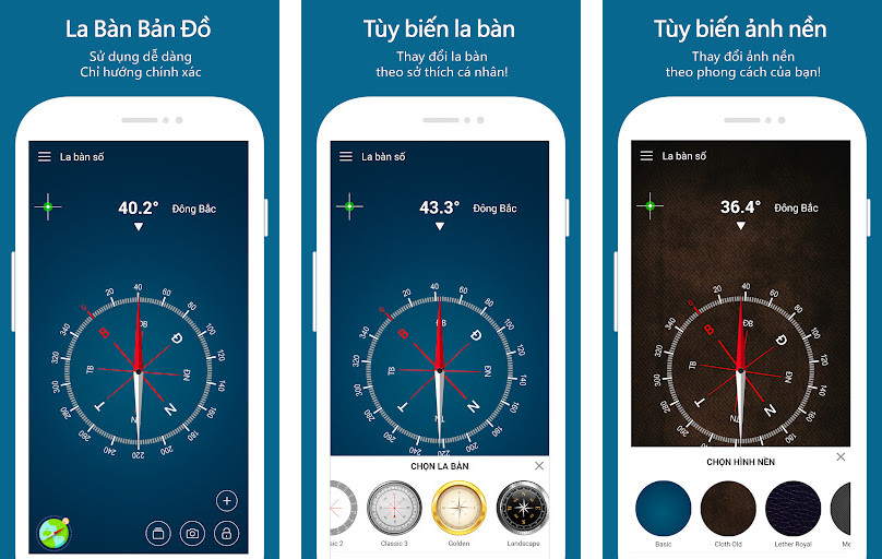 La Bàn Bản Đồ - La Bàn Việt - La bàn kết hợp bản đồ chỉ đường, Xem vị trí hiện tại và định vị GPS