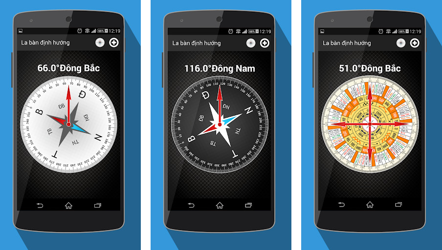 La bàn định hướng - La ban so - Chỉ hướng chính xác và nhanh chóng, Giao diện đơn giản và dễ sử dụng