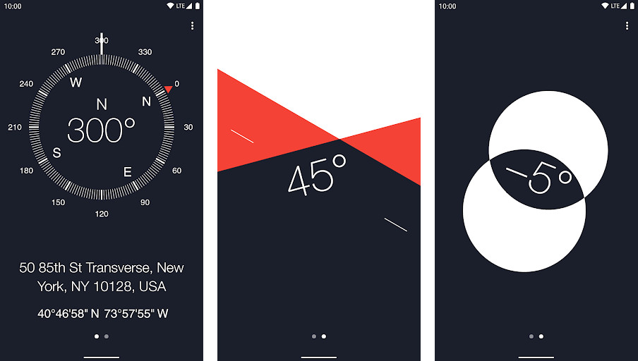 La bàn - La bàn chính xác và dễ sử dụng, Hiển thị hướng Bắc và các hướng khác