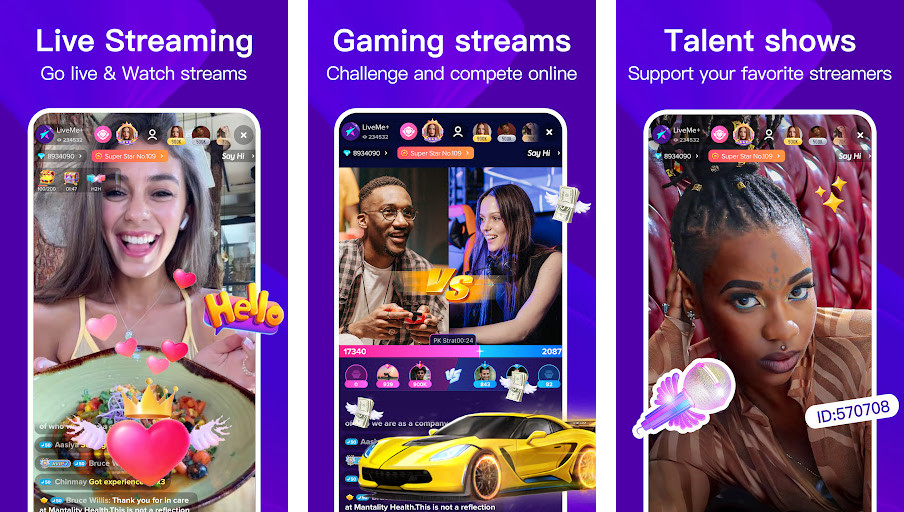 LiveMe - Phát trực tiếp và kiếm tiền, Xem video trực tiếp và tham gia các sự kiện ảo