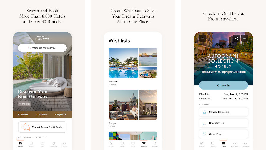 Marriott Bonvoy - Đặt phòng trực tiếp tại các khách sạn Marriott, Tích điểm và đổi phần thưởng