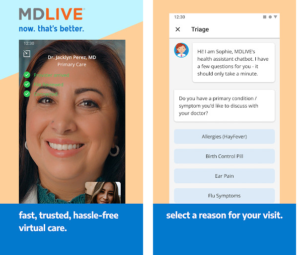 MDLive - Khám bệnh từ xa, Đơn thuốc trực tuyến, Hỗ trợ 24/7