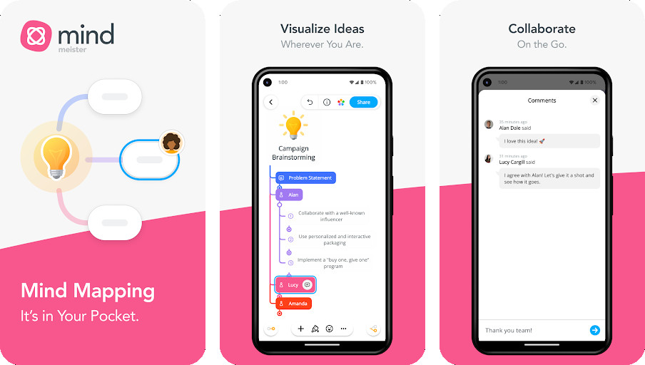 MindMeister - Lên ý tưởng & cộng tác, Bản đồ tư duy, Trực quan và dễ sử dụng