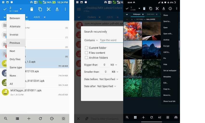 MiXplorer - Quản lý tệp đa thẻ, Tùy biến giao diện, Tích hợp trình chỉnh sửa văn bản