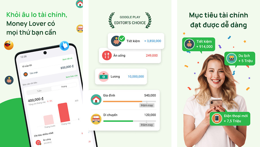 Money Lover - Spending Manager - Quản lý tài chính, Chia sẻ ví điện tử, Theo dõi chi tiêu