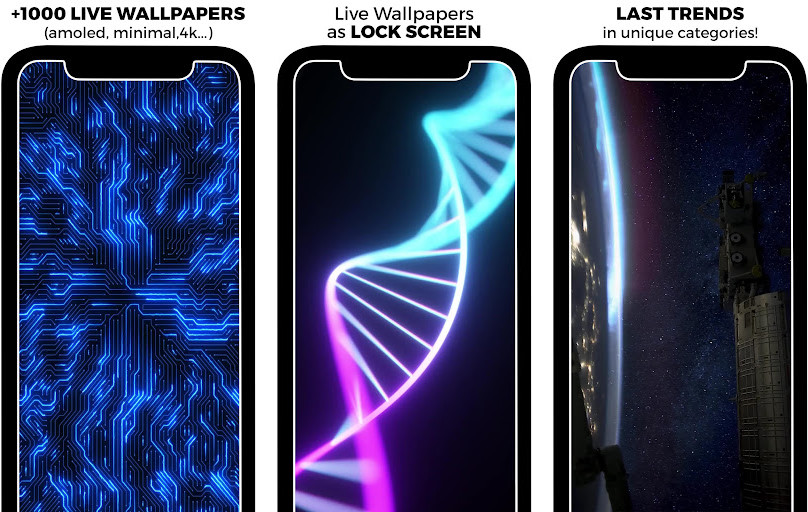 Moving Wallpapers - Live Wallpapers - Kho hình nền động nhiều chủ đề, Tùy chỉnh tốc độ, hướng và hiệu ứng