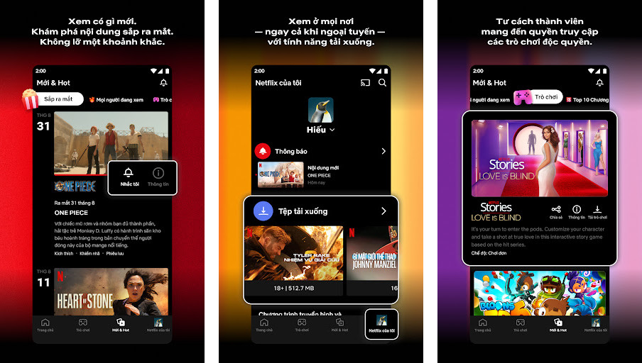Netflix - Truyền phát phim không giới hạn, Tải xuống để xem ngoại tuyến